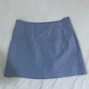 Free People Light Blue Suede Mini Skirt
